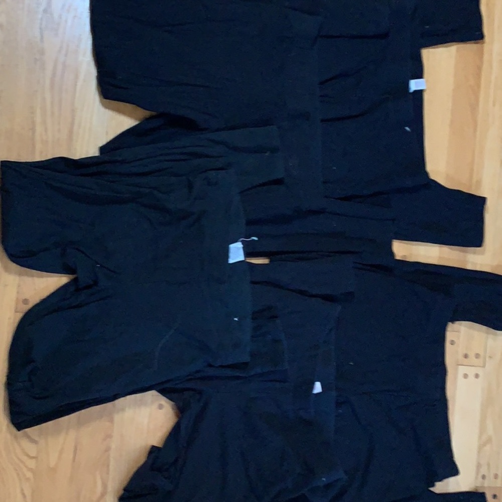 Lot of 5 Black Cotton Leggings
